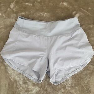 Light Grey Lululemon Speed Up Shorts